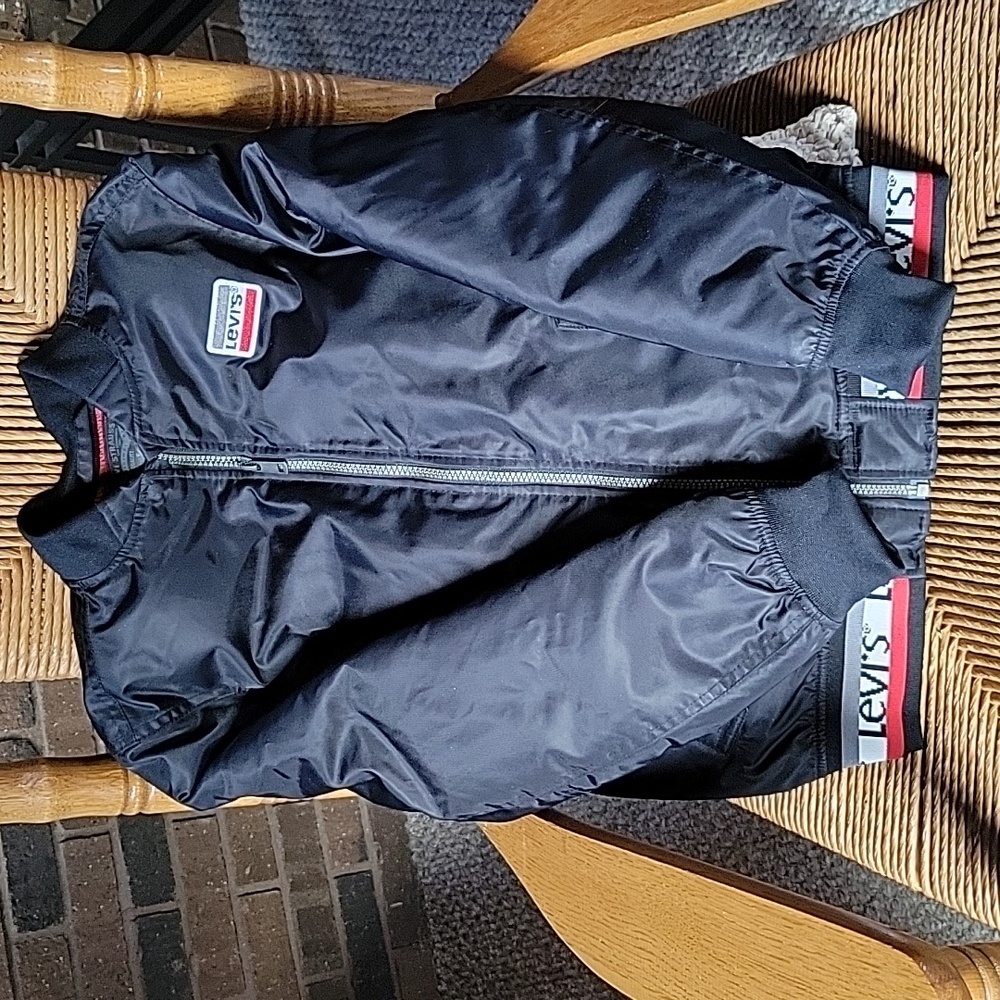 Levi's satin bomber jacket, black, size M, 10-12 years - Picture 4 of 10